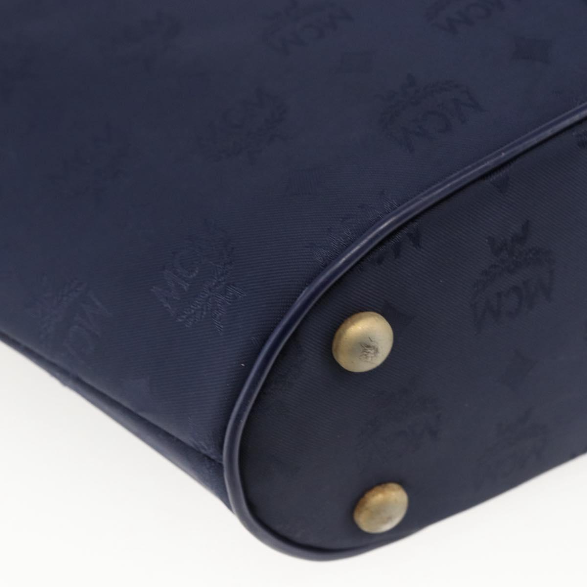 MCM Vicetos Logogram Tote Bag Nylon Navy Auth 173532