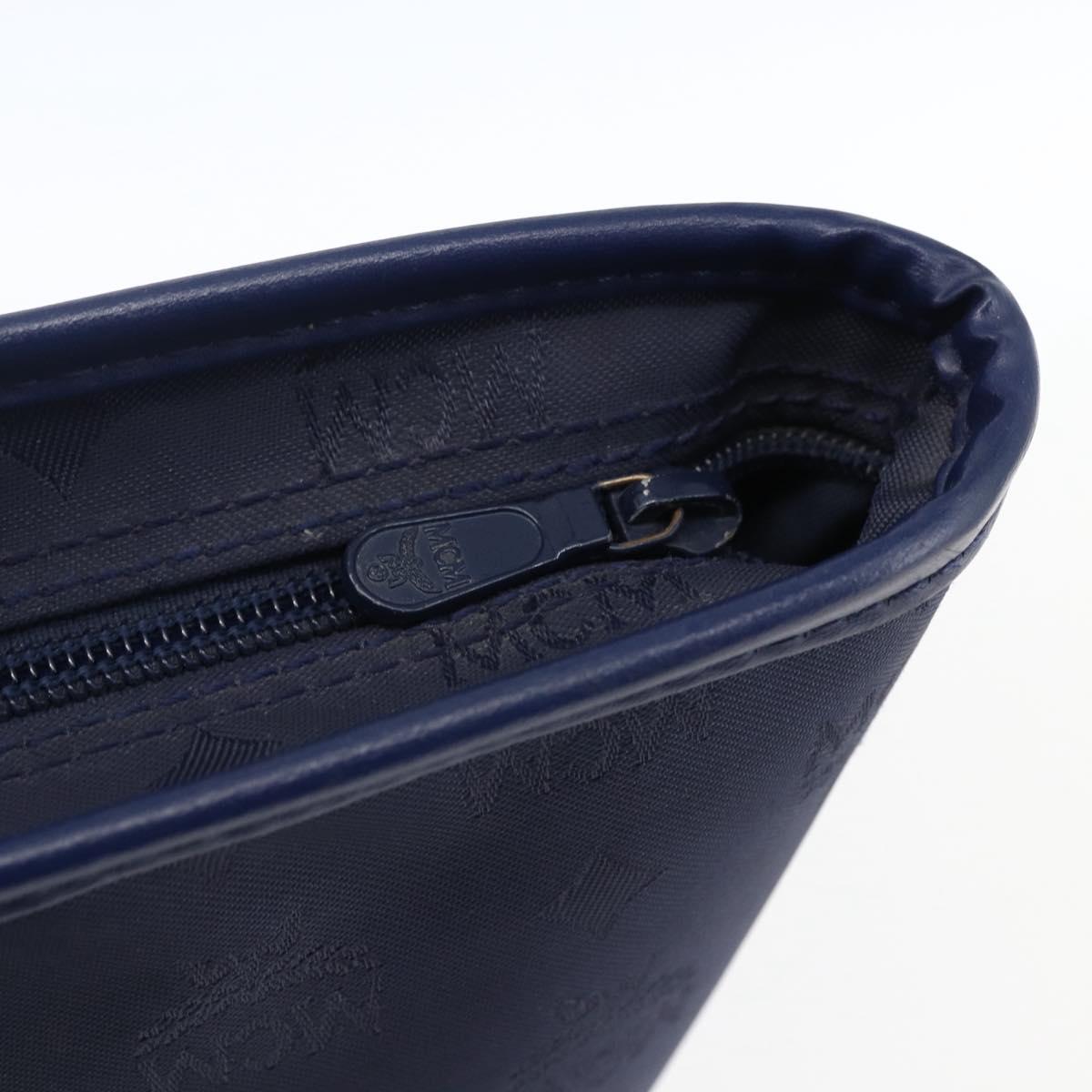 MCM Vicetos Logogram Tote Bag Nylon Navy Auth 173532