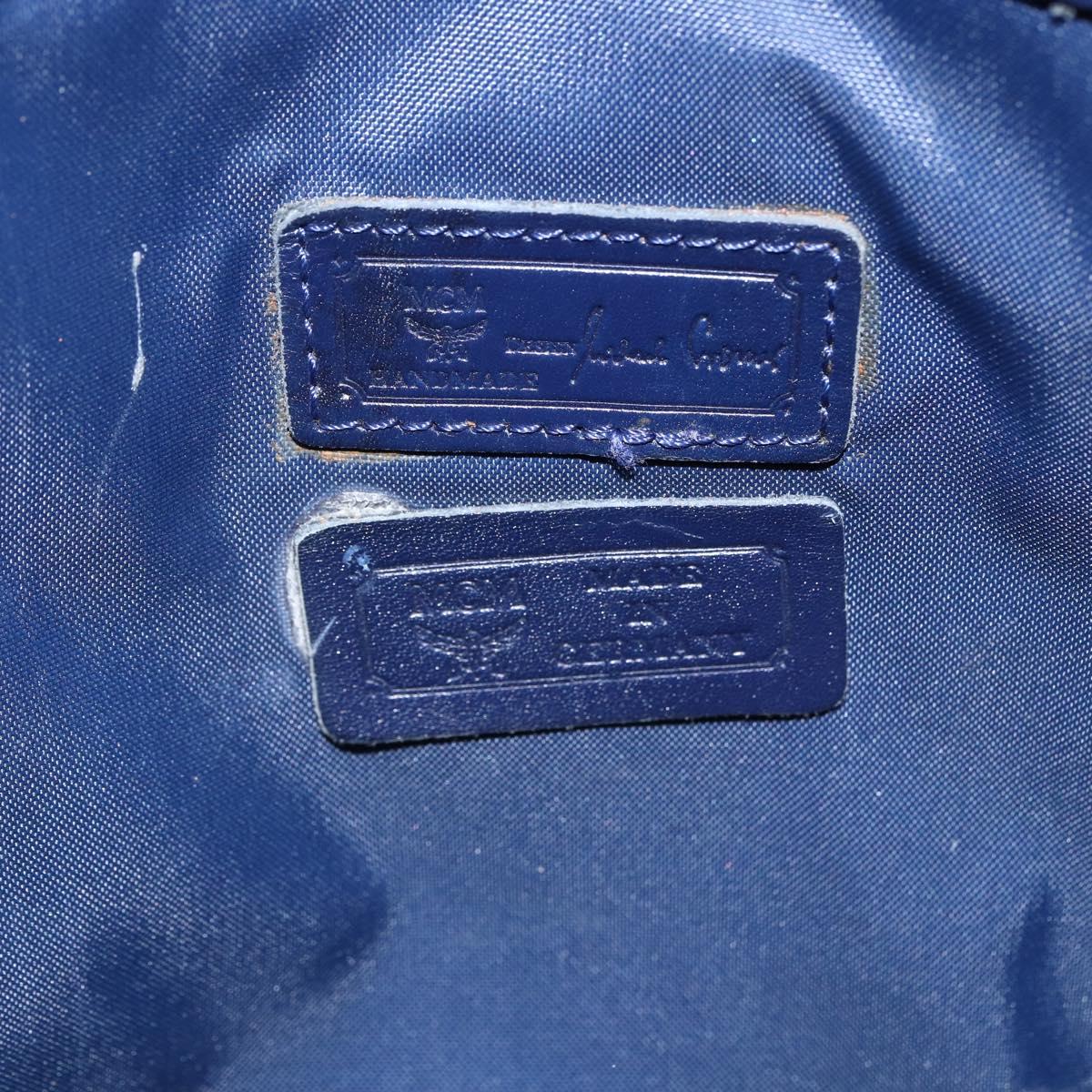 MCM Vicetos Logogram Tote Bag Nylon Navy Auth 173532