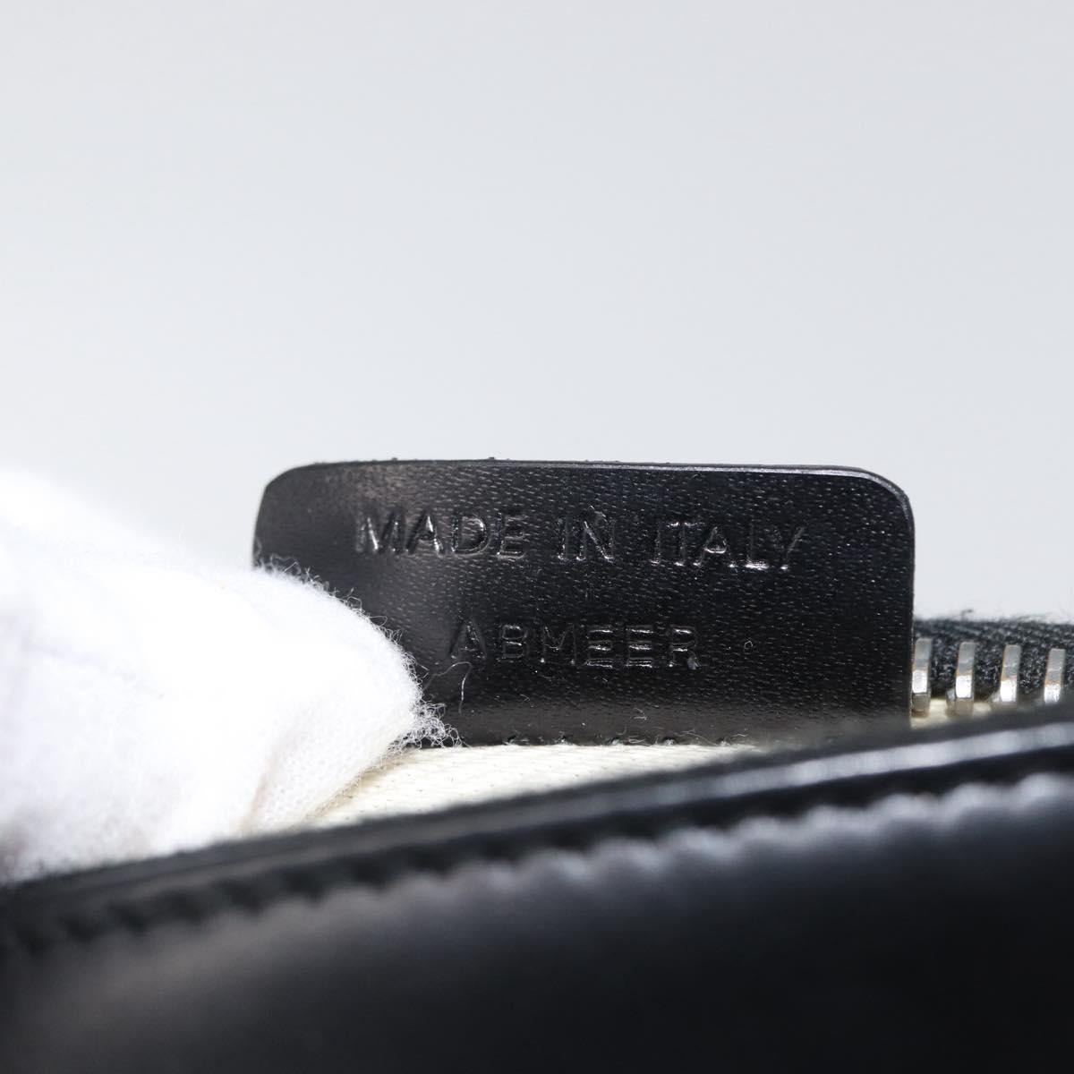 BVLGARI Logo Mania Shoulder Bag Canvas Black Silver Auth 173542