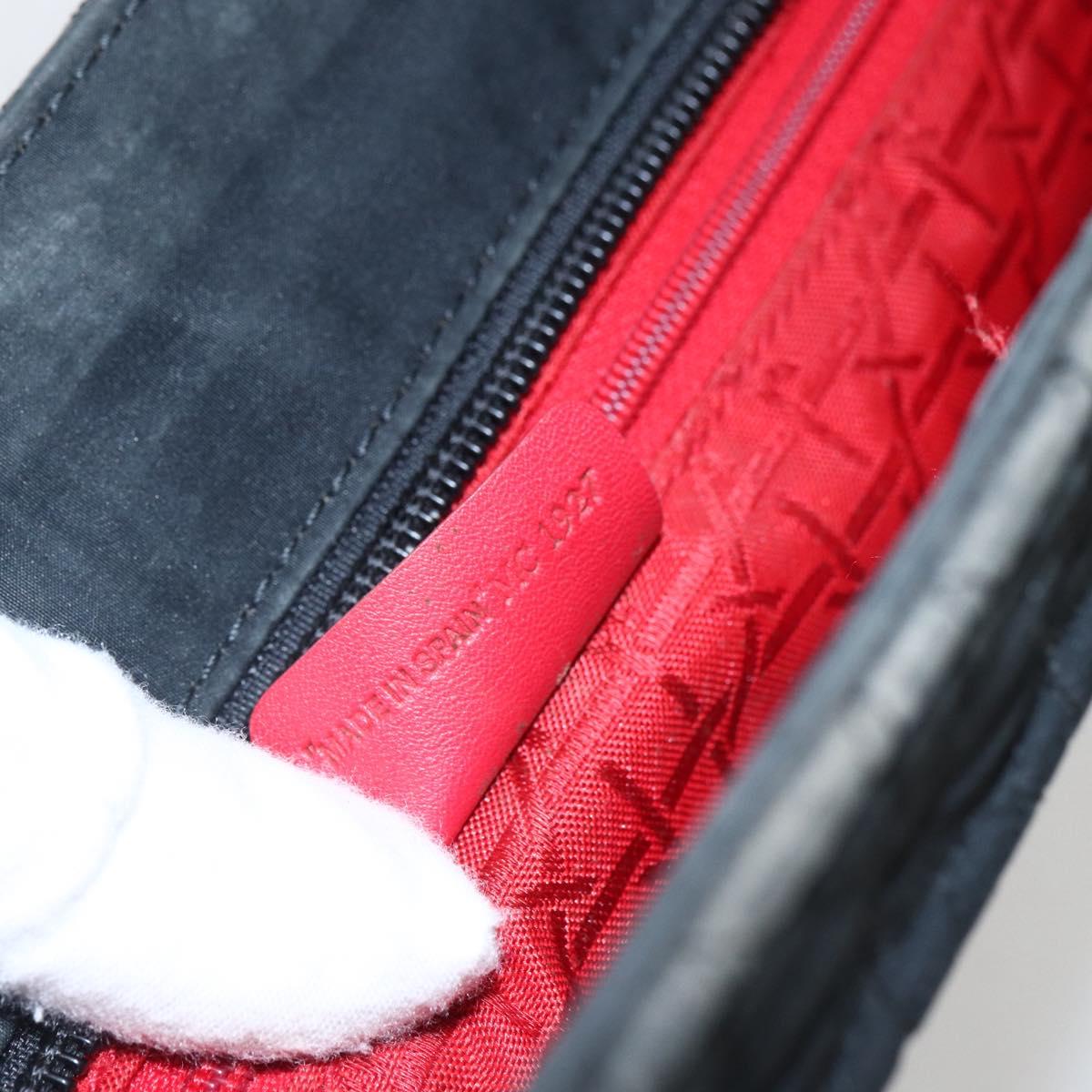 Christian Dior Canage Tote Bag Nylon Black Gold Auth 173544