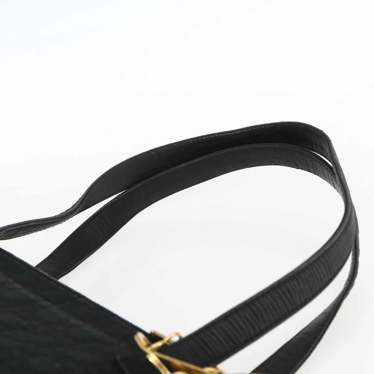 Christian Dior Canage Tote Bag Black Gold Auth 173544