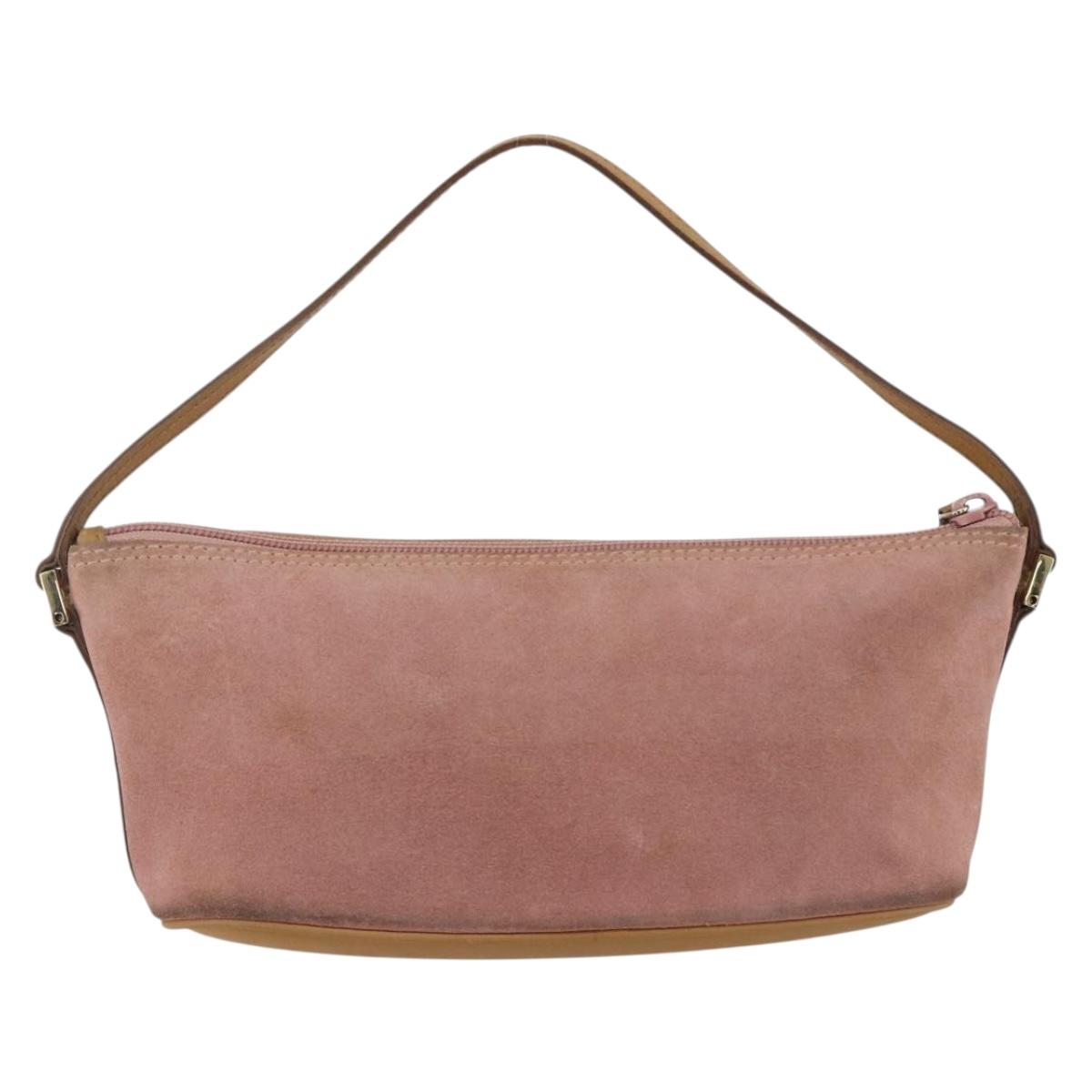 GUCCI Accessory Pouch Suede Pink Gold 039 1103 Auth 173549