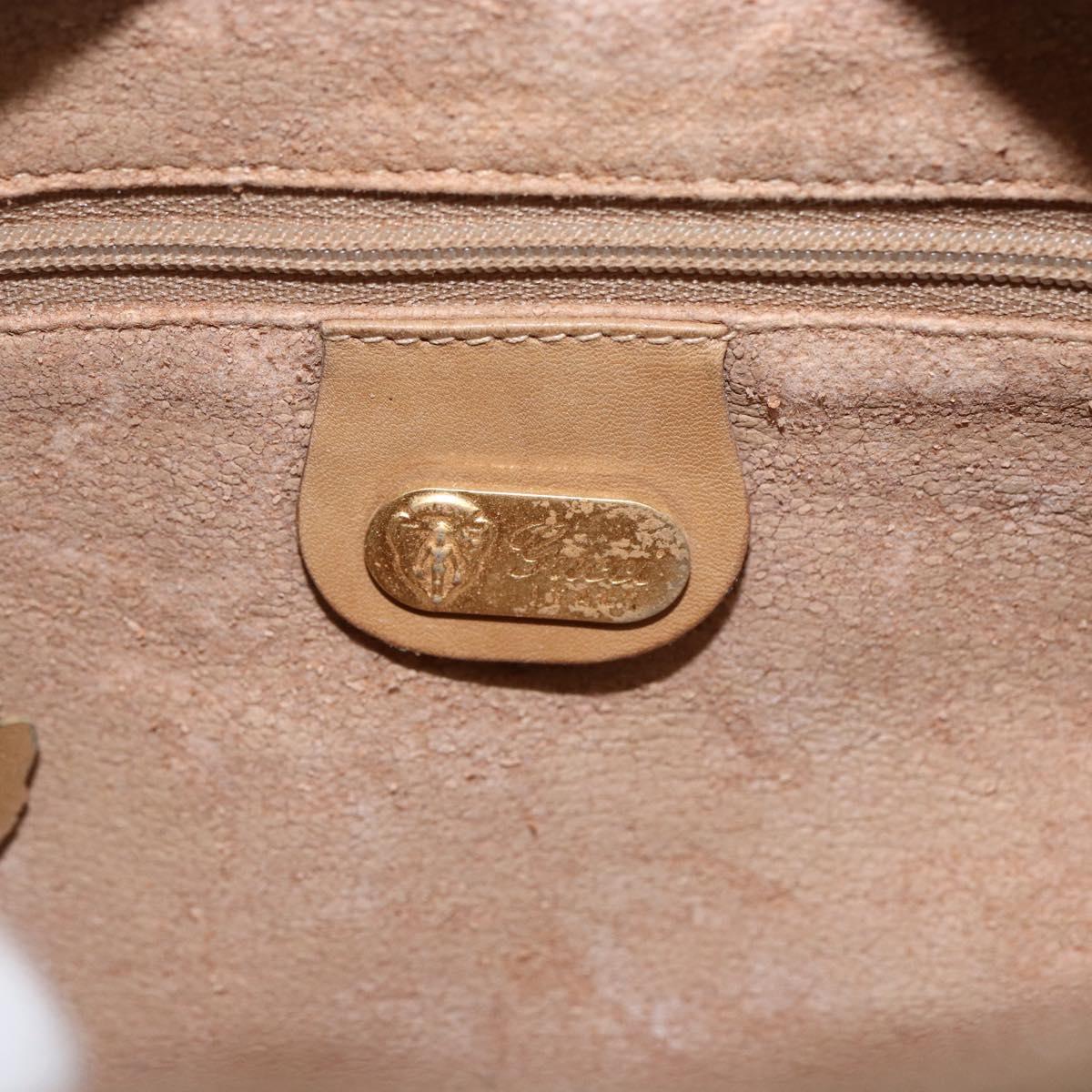 GUCCI Micro GG Supreme Shoulder Bag PVC Beige Gold 001 418 4795 Auth 173551