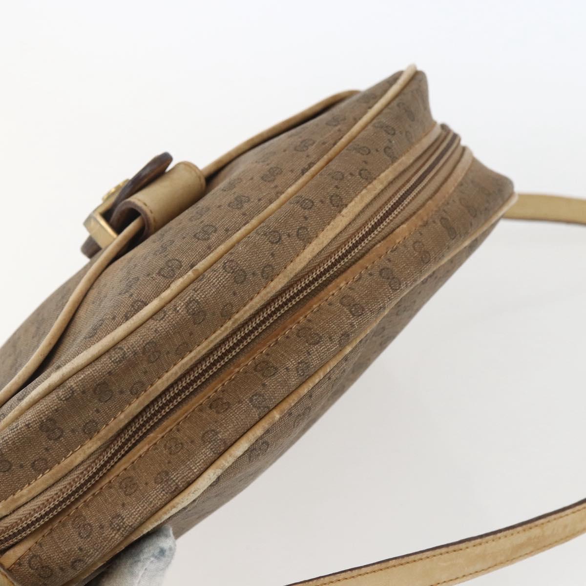 GUCCI Micro GG Supreme Shoulder Bag PVC Beige Gold 001 418 4795 Auth 173551