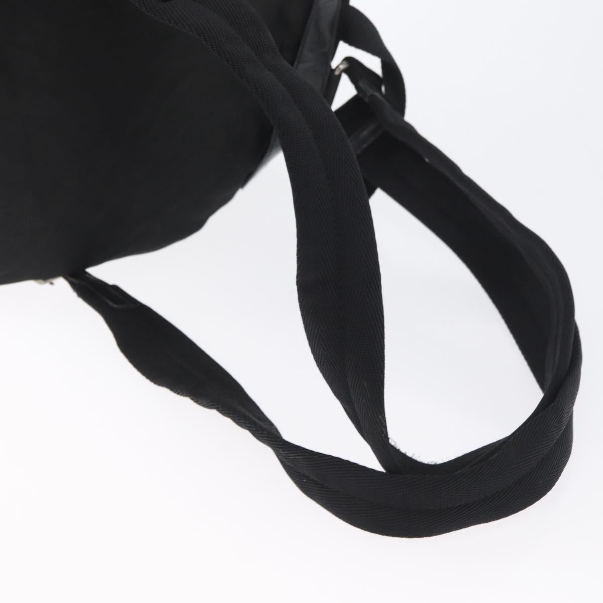 PRADA Backpack Nylon Black Silver Auth 173583