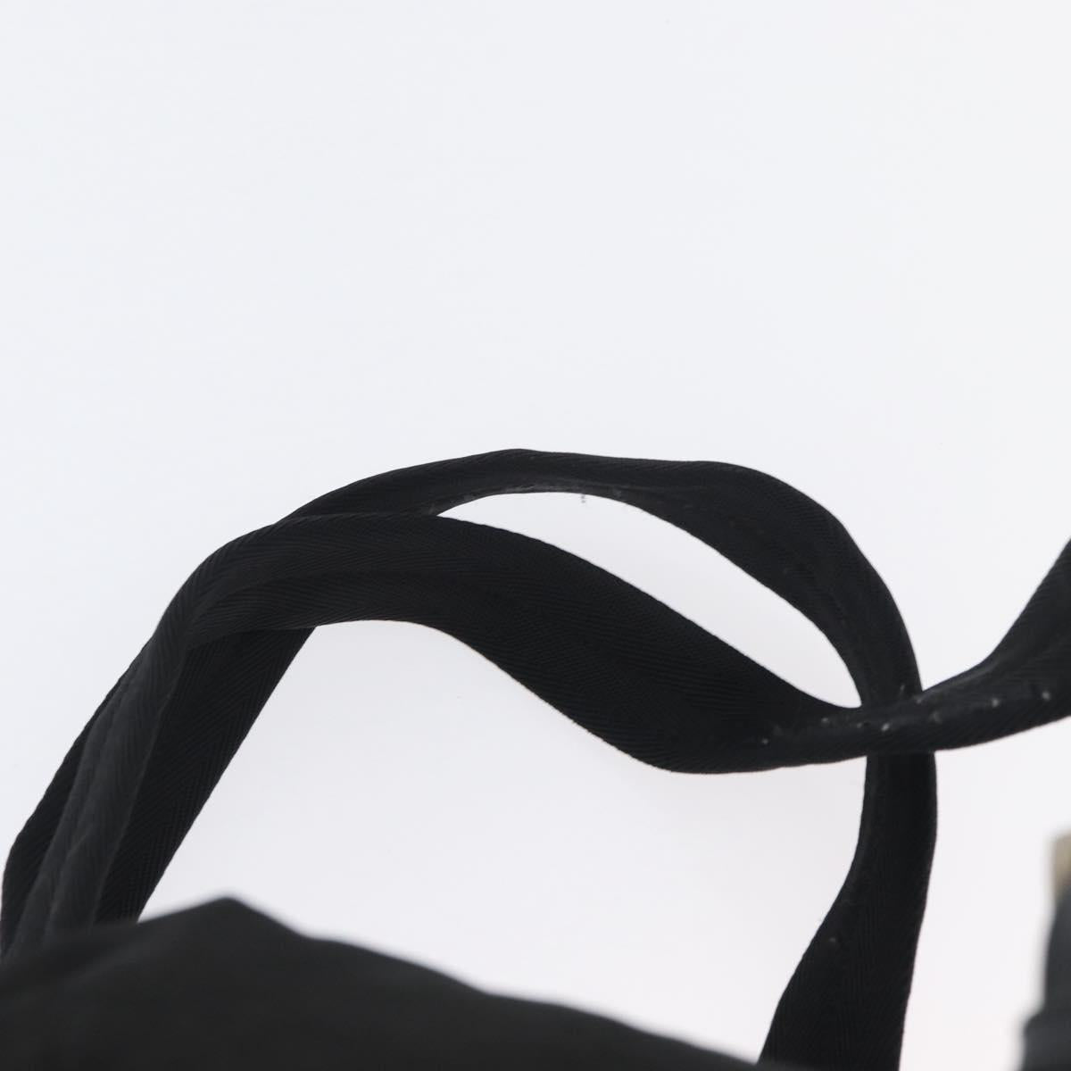PRADA Backpack Nylon Black Silver Auth 173583