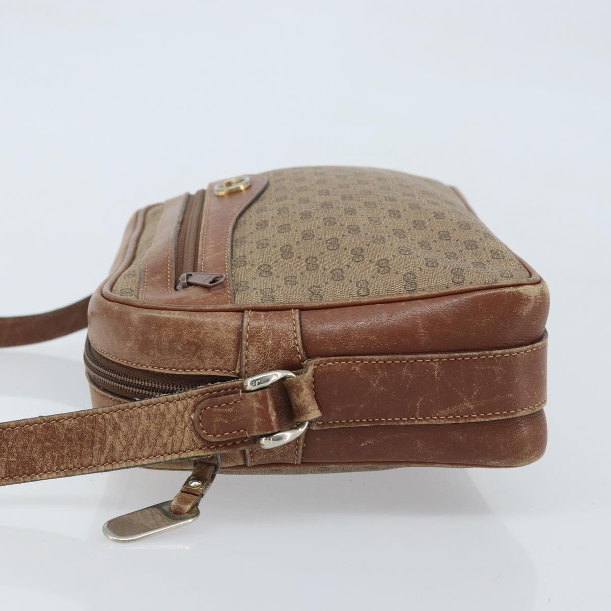 GUCCI Micro GG Supreme Shoulder Bag PVC Beige Gold 001 067 1281 Auth 173586