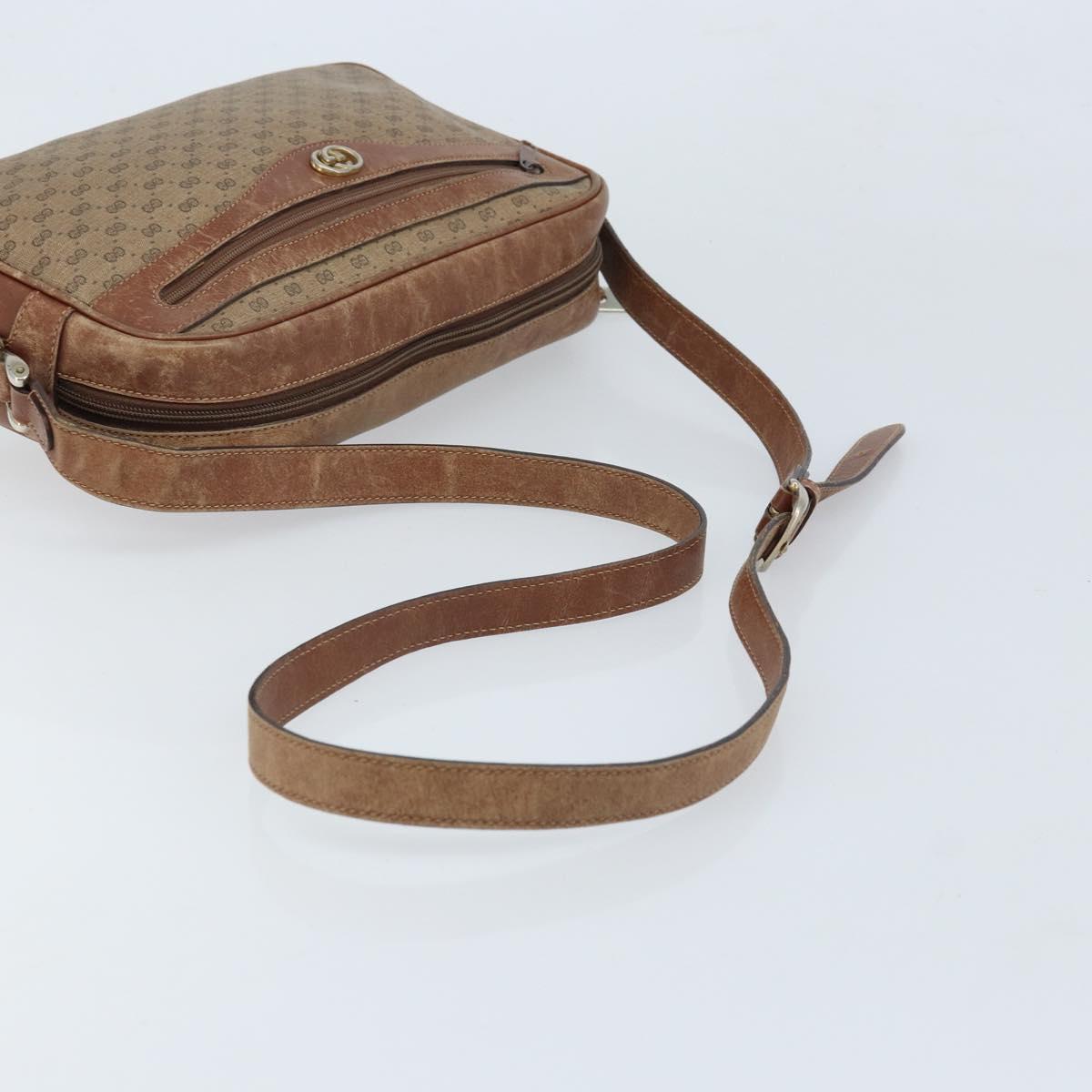 GUCCI Micro GG Supreme Shoulder Bag PVC Beige Gold 001 067 1281 Auth 173586
