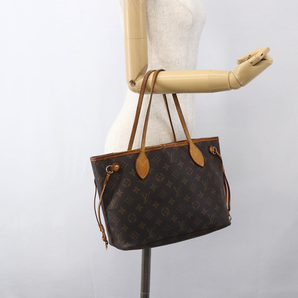 LOUIS VUITTON Monogram Neverfull PM Tote Bag M40155 LV Auth 173588A