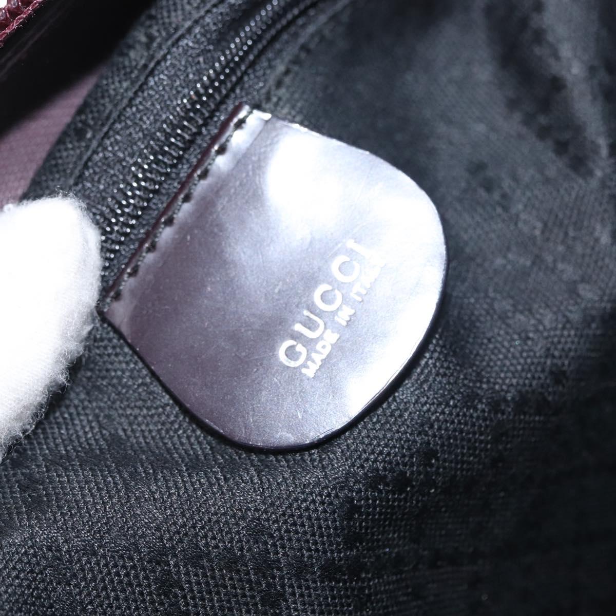GUCCI Bamboo Hand Bag Canvas Purple Silver 000 3754 0508 Auth 173593