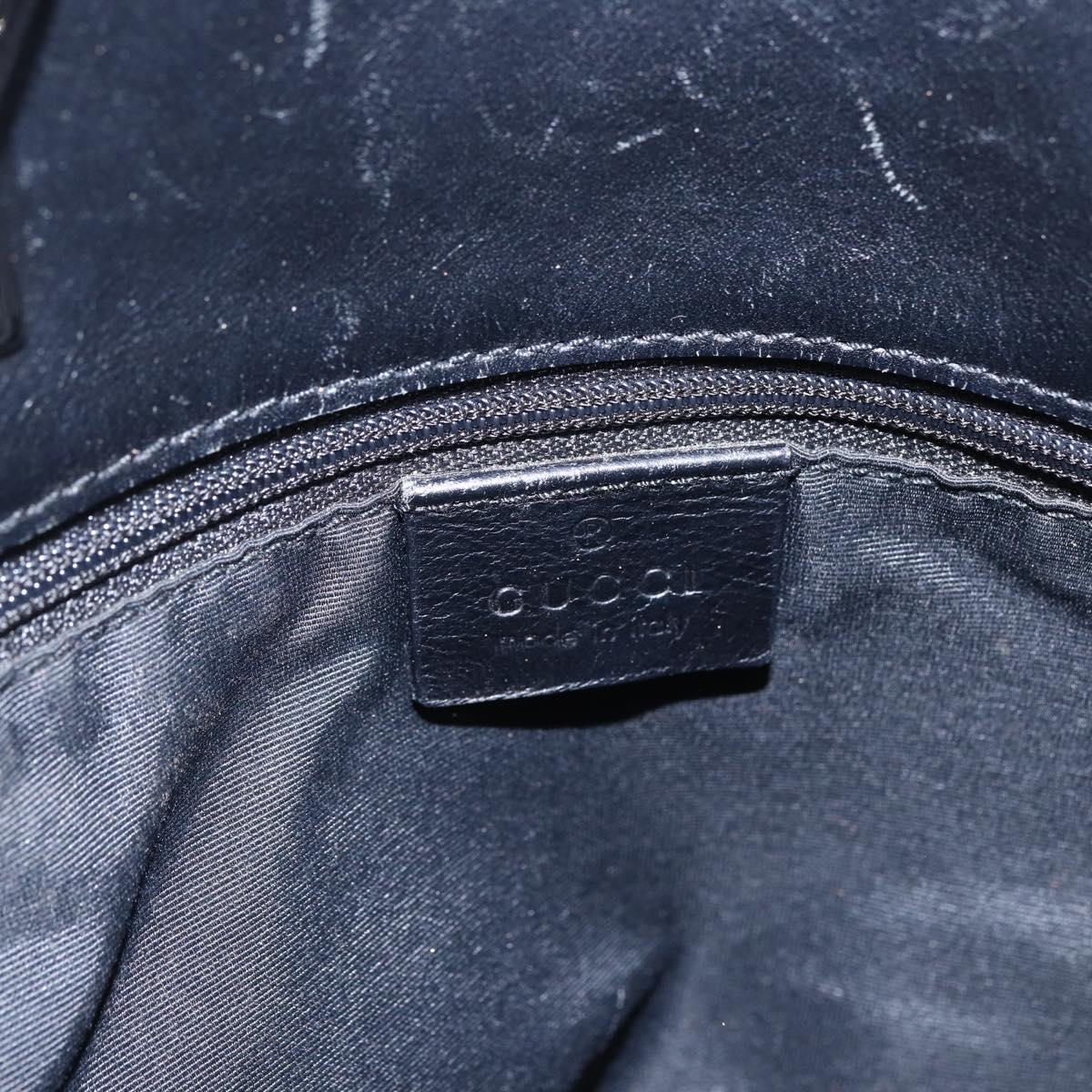 GUCCI GG Canvas Tote Bag Black Silver 31244 Auth 173595