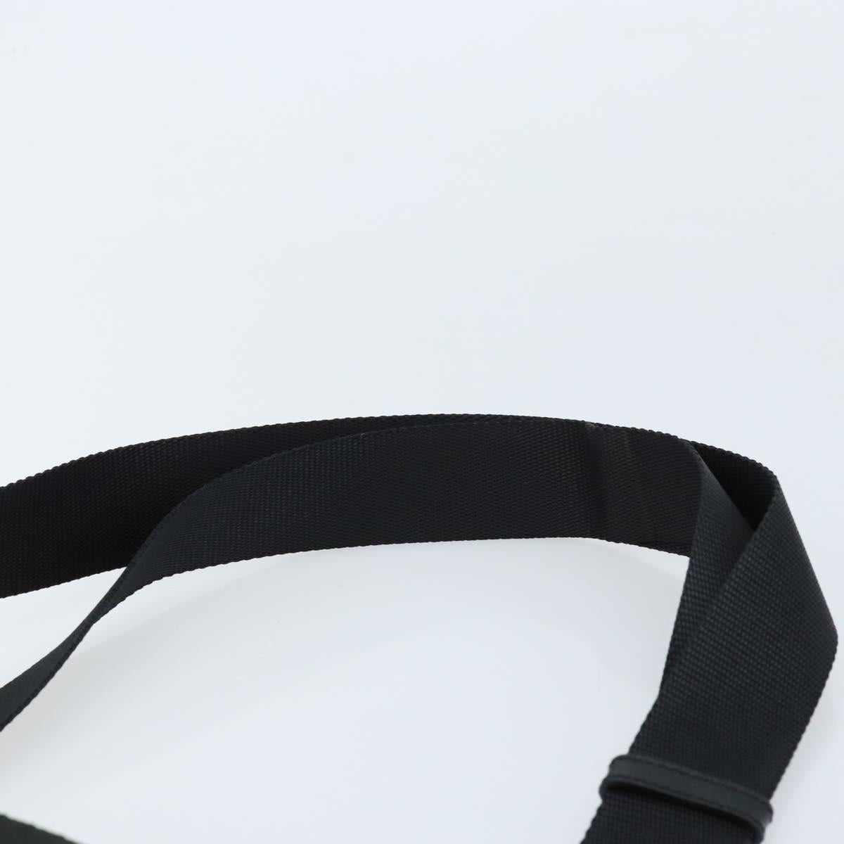 PRADA Shoulder Bag Nylon Black Silver Auth 173604