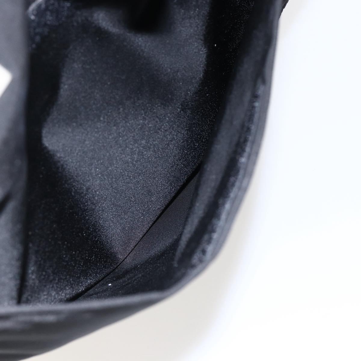 PRADA Tote Bag Nylon Leather Black Auth 173605