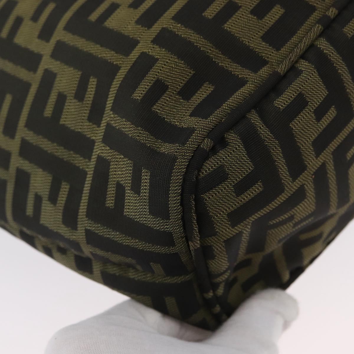 FENDI Zucca Canvas Tote Bag Brown Black Auth 173610