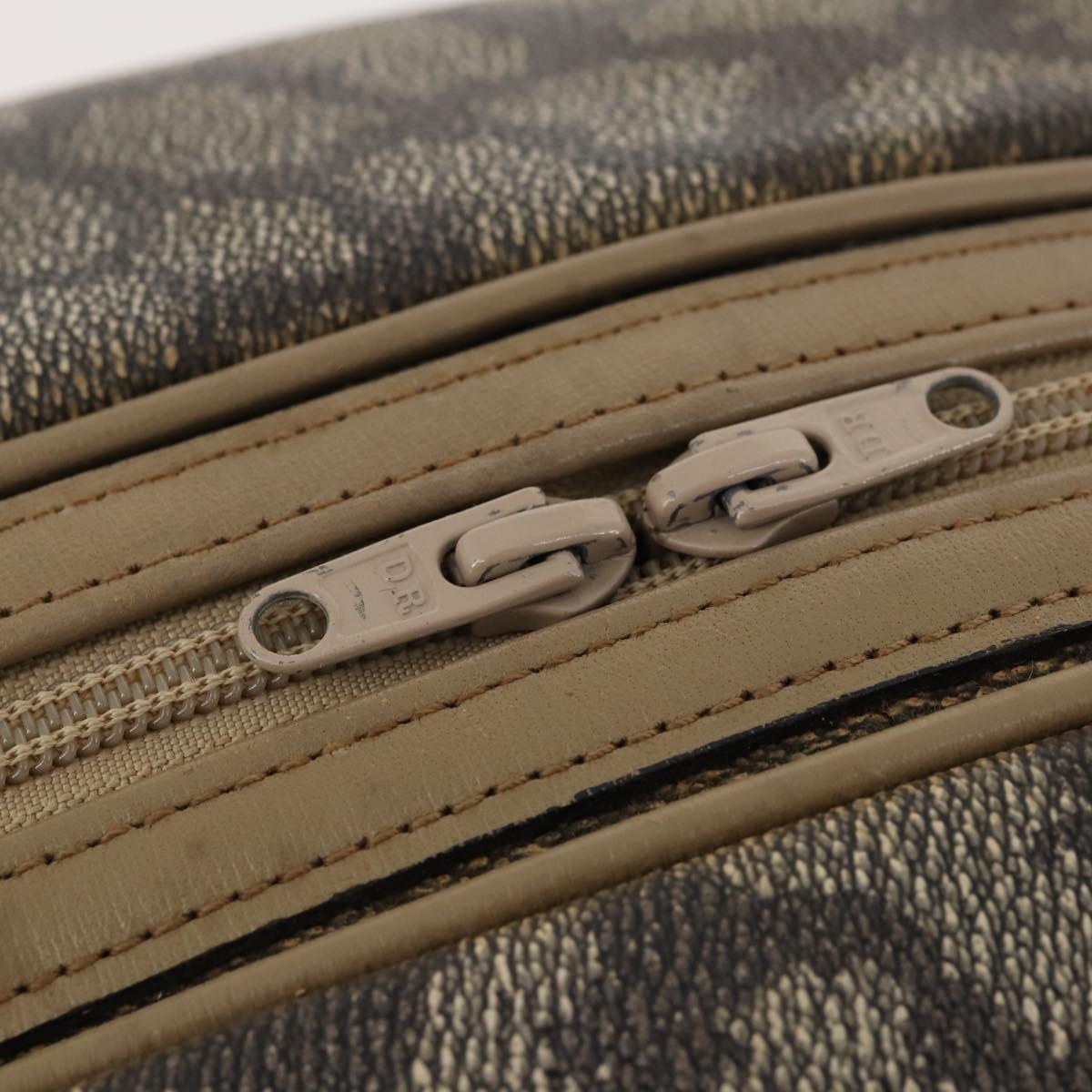 SAINT LAURENT Boston Bag PVC Leather Beige Gray Auth 173616