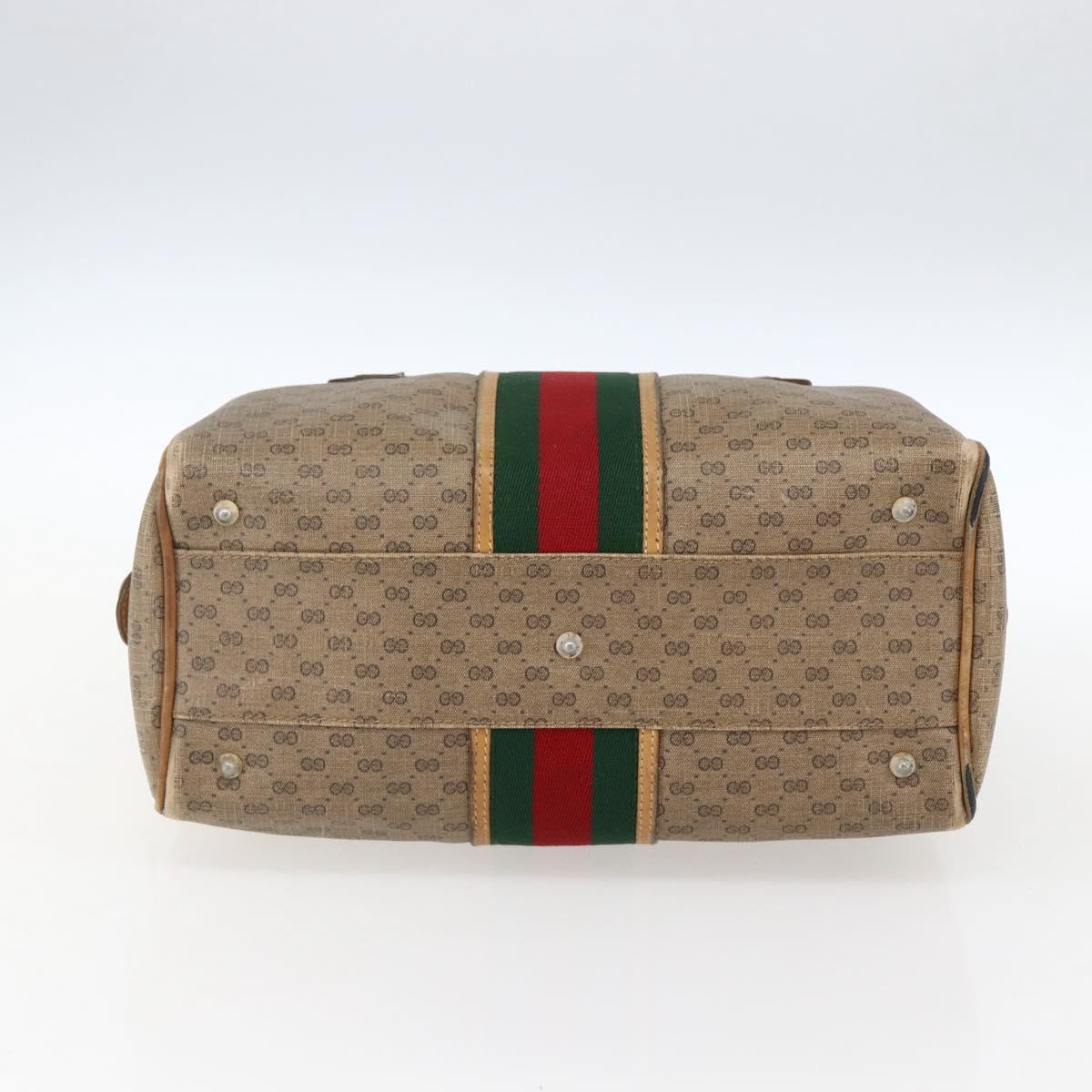 GUCCI Micro GG Supreme Web Sherry Line Bag PVC Beige 002 58 4422 Auth 173627