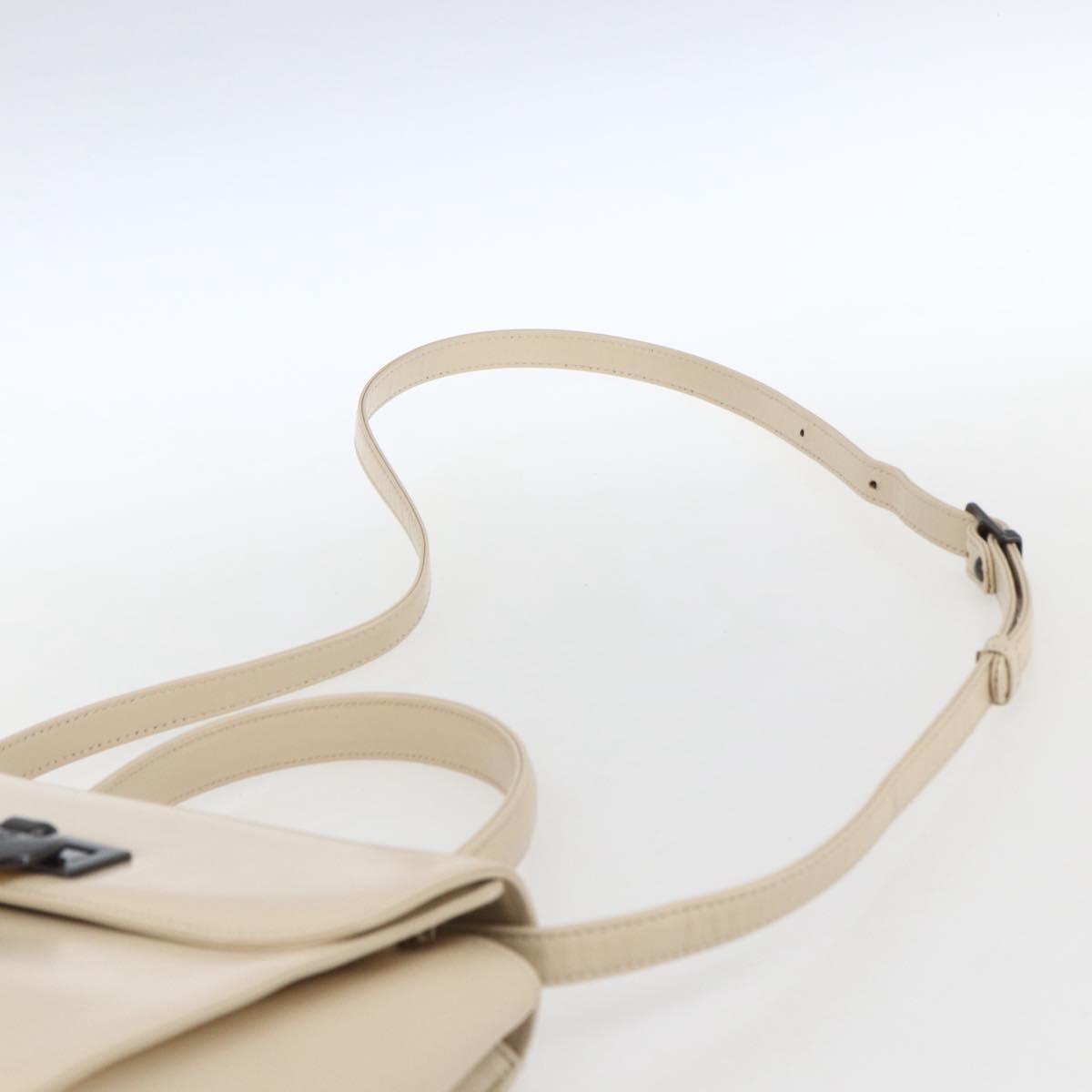 GIVENCHY Hand Bag Leather Light Beige Auth 173638