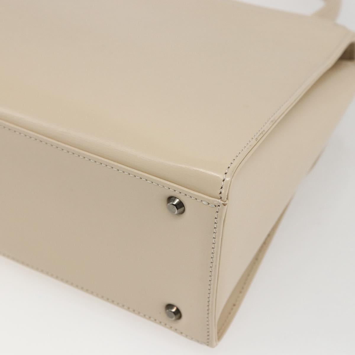GIVENCHY Hand Bag Leather Light Beige Auth 173638