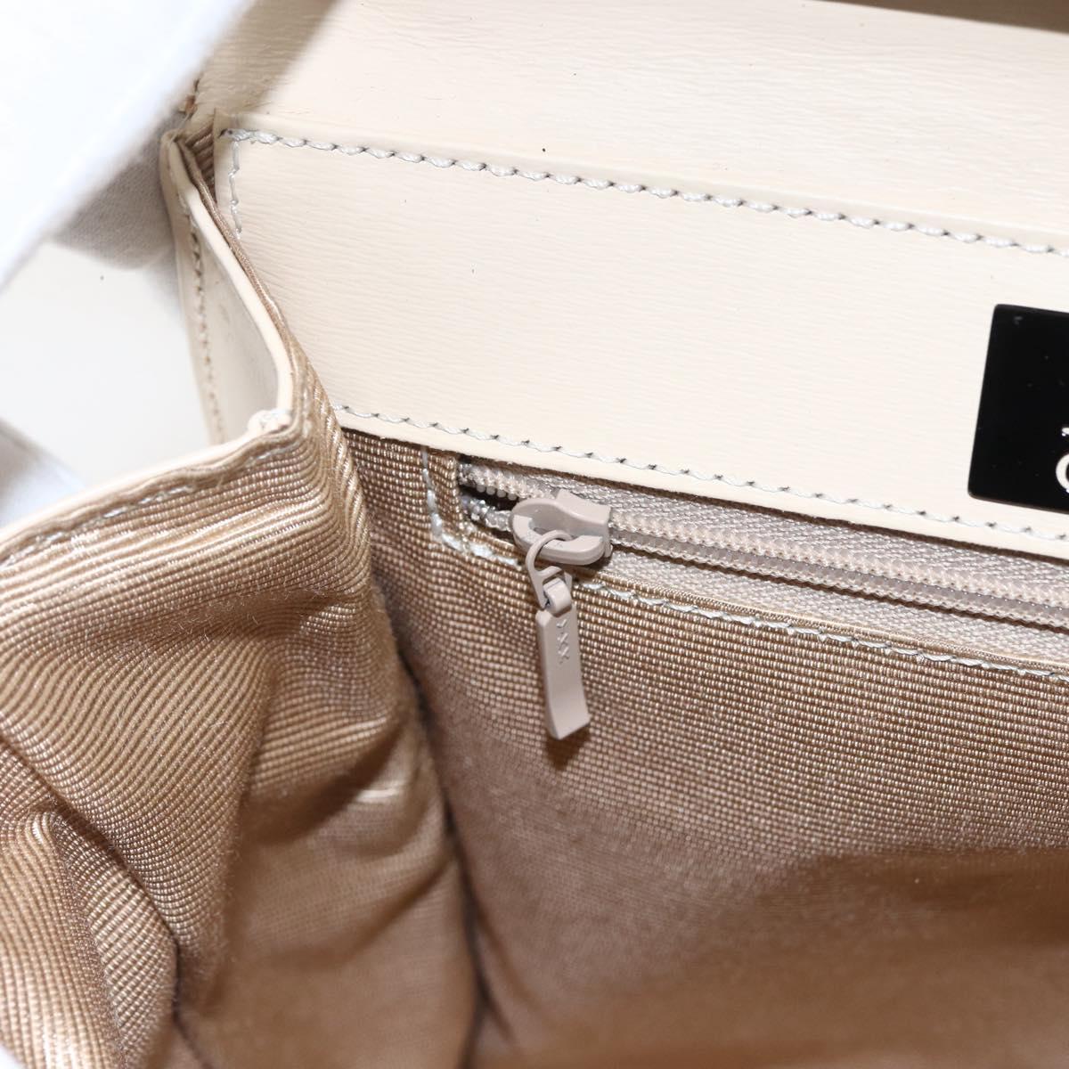 GIVENCHY Hand Bag Leather Light Beige Auth 173638