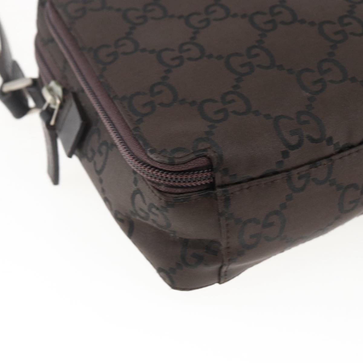 GUCCI GG Canvas business bag Clutch Bag Canvas Dark Brown 018 1603 Auth 173657