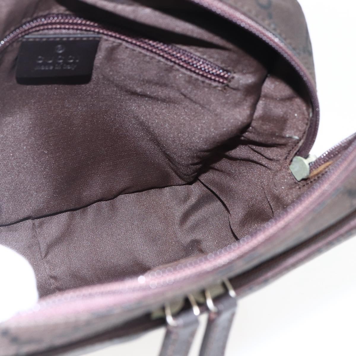GUCCI GG Canvas business bag Clutch Bag Canvas Dark Brown 018 1603 Auth 173657