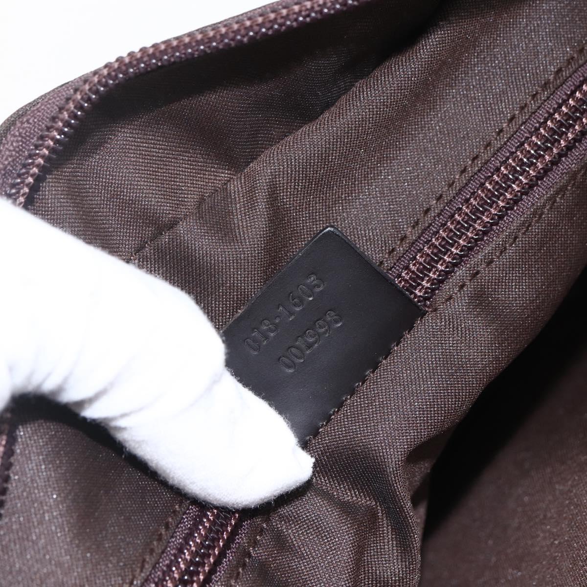 GUCCI GG Canvas business bag Clutch Bag Canvas Dark Brown 018 1603 Auth 173657