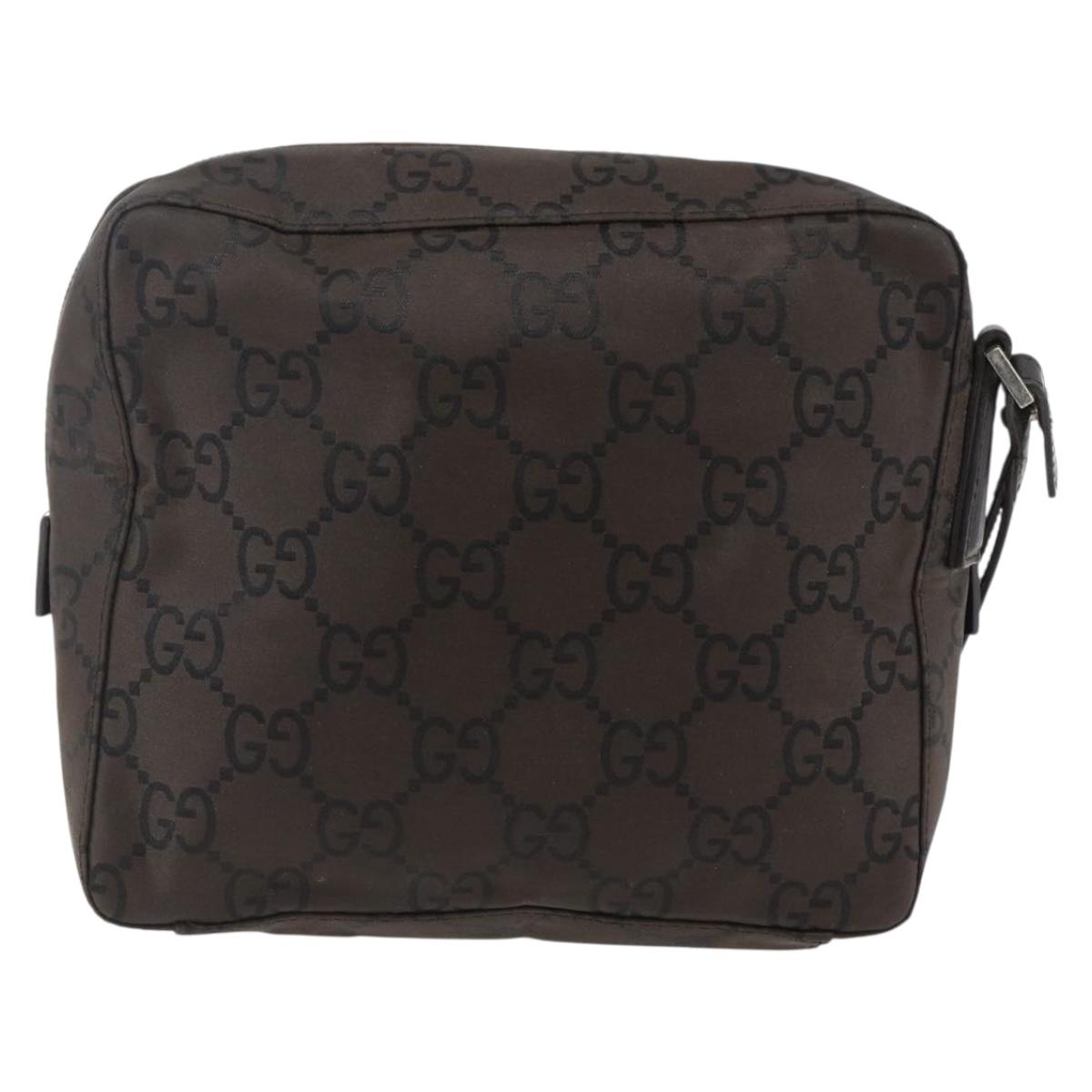 GUCCI GG Canvas business bag Clutch Bag Canvas Dark Brown 018 1603 Auth 173657