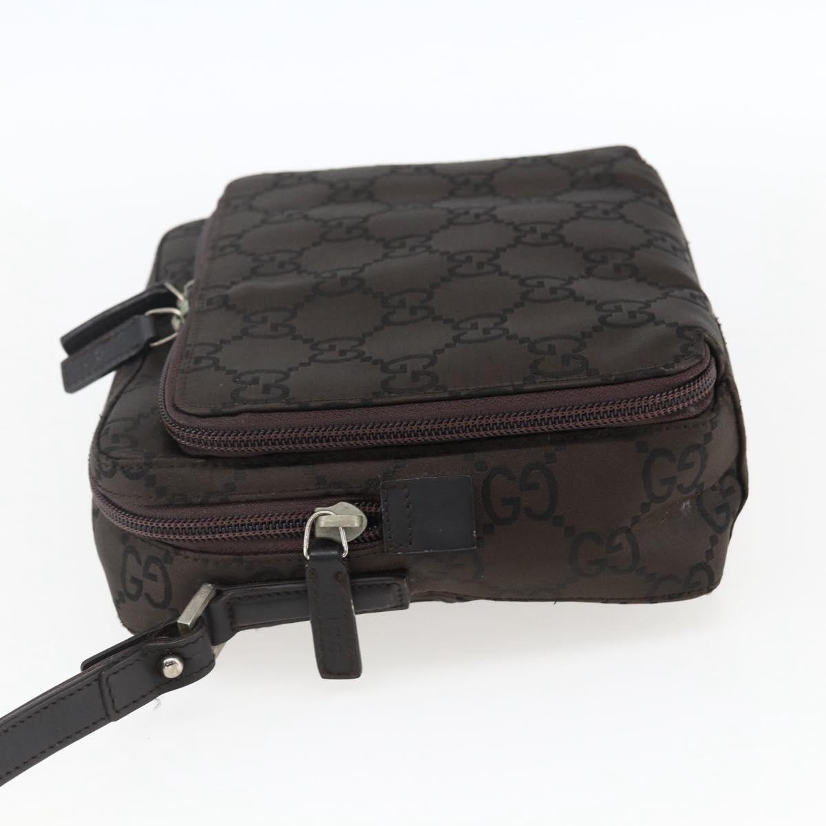 GUCCI GG Canvas business bag Clutch Bag Canvas Dark Brown 018 1603 Auth 173657