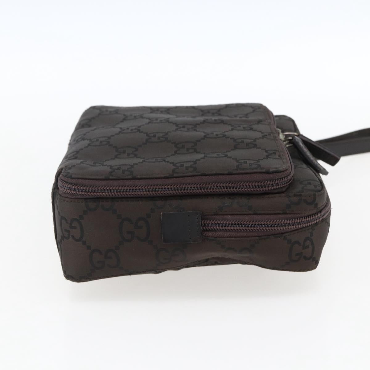 GUCCI GG Canvas business bag Clutch Bag Canvas Dark Brown 018 1603 Auth 173657