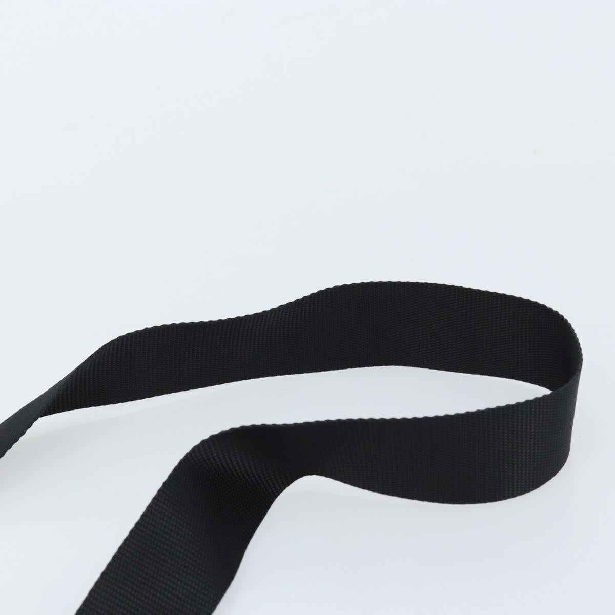 PRADA Shoulder Bag Nylon Black Silver Auth 173668