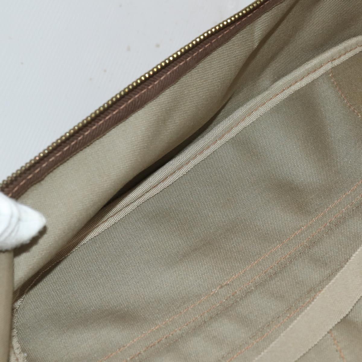 GUCCI GG Supreme Web Sherry Line Hand Bag PVC Beige Gold Auth 173669