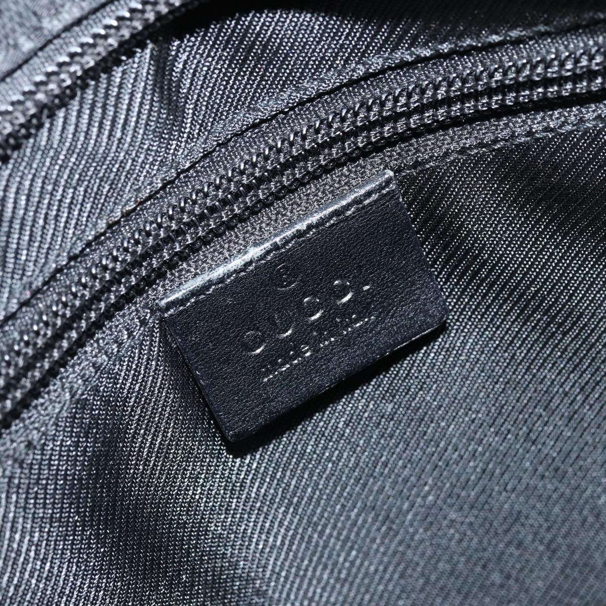 GUCCI GG Canvas Shoulder Bag Black Silver 03136 Auth 173686