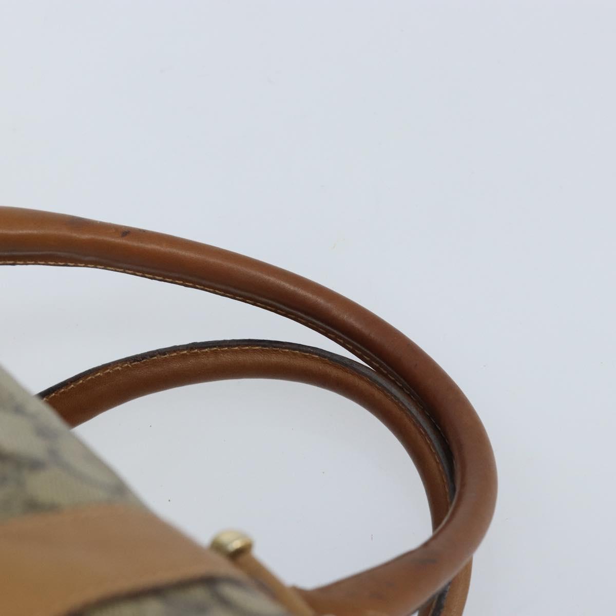 CELINE C Sulky Hand Bag PVC Beige Gold Auth 173702