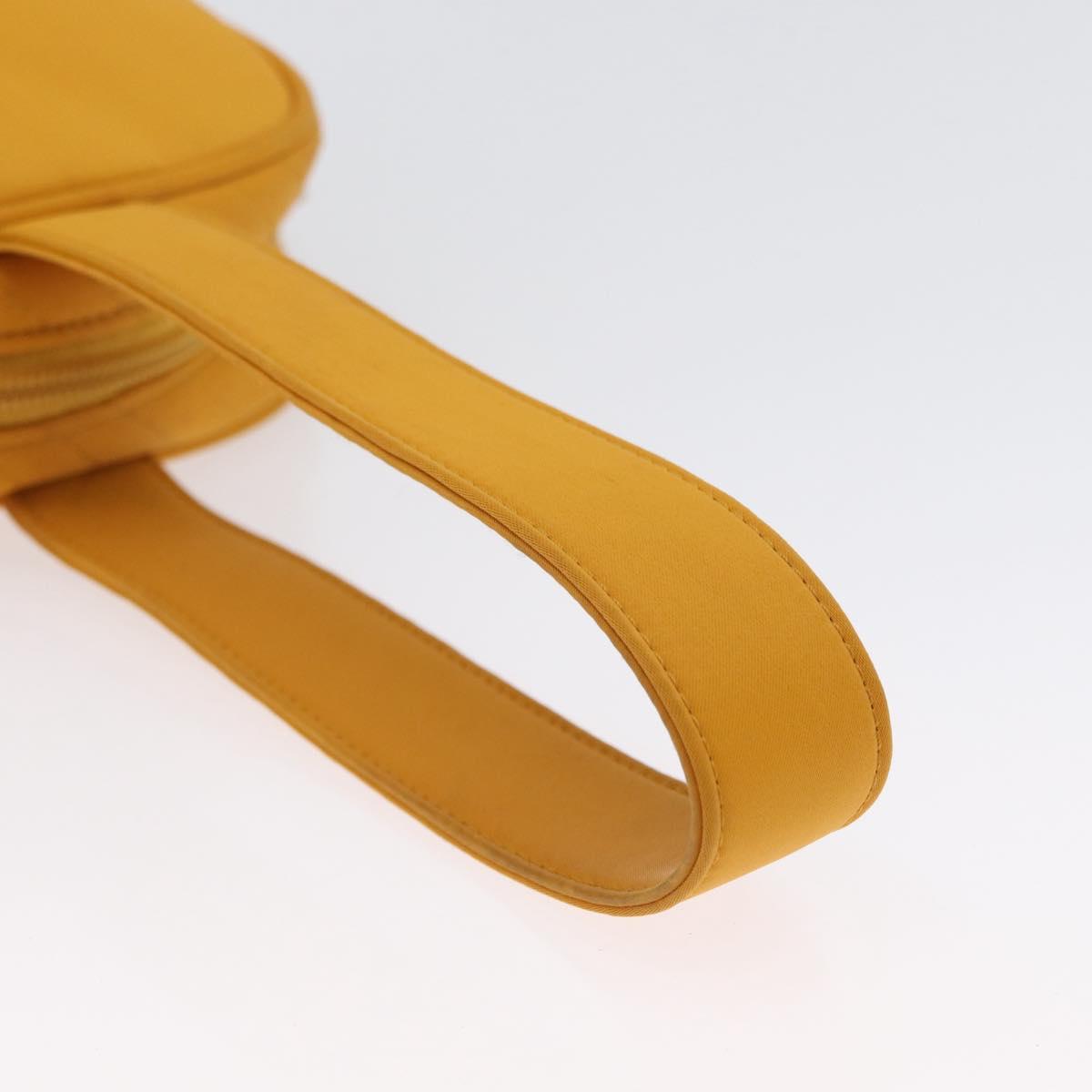 SAINT LAURENT Hand Bag Nylon Yellow Gold Auth 173709