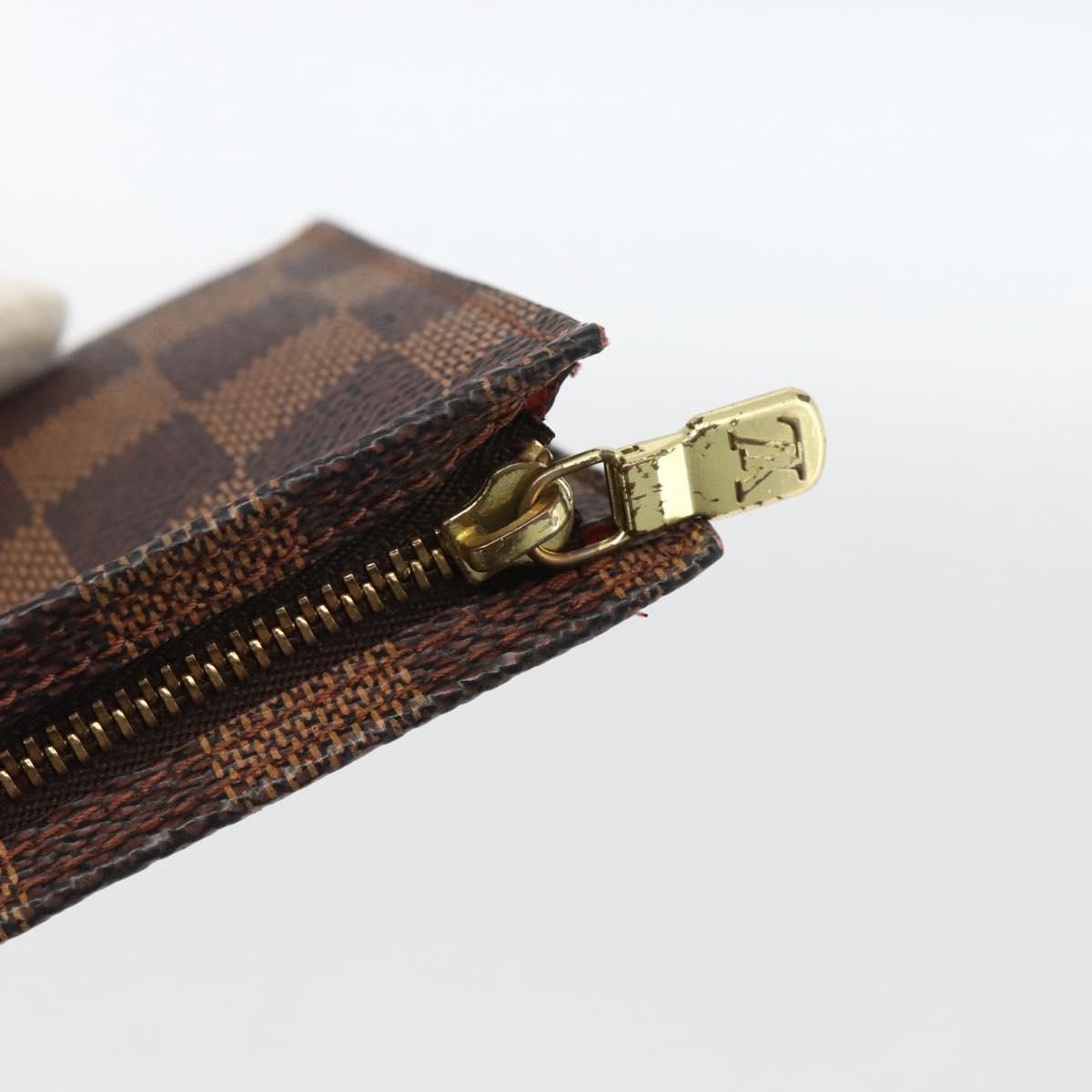 LOUIS VUITTON Damier Ebene Marais Pouch LV Auth 173717