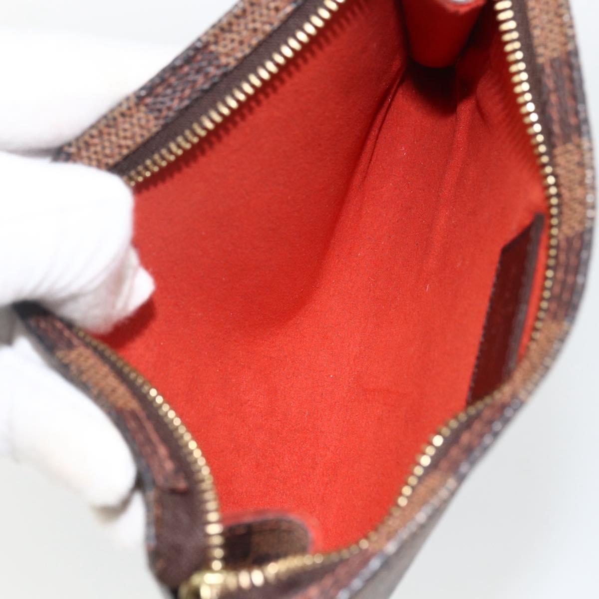 LOUIS VUITTON Damier Ebene Marais Pouch LV Auth 173717