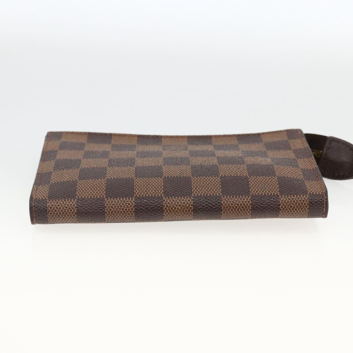 LOUIS VUITTON Damier Ebene Marais Pouch LV Auth 173717