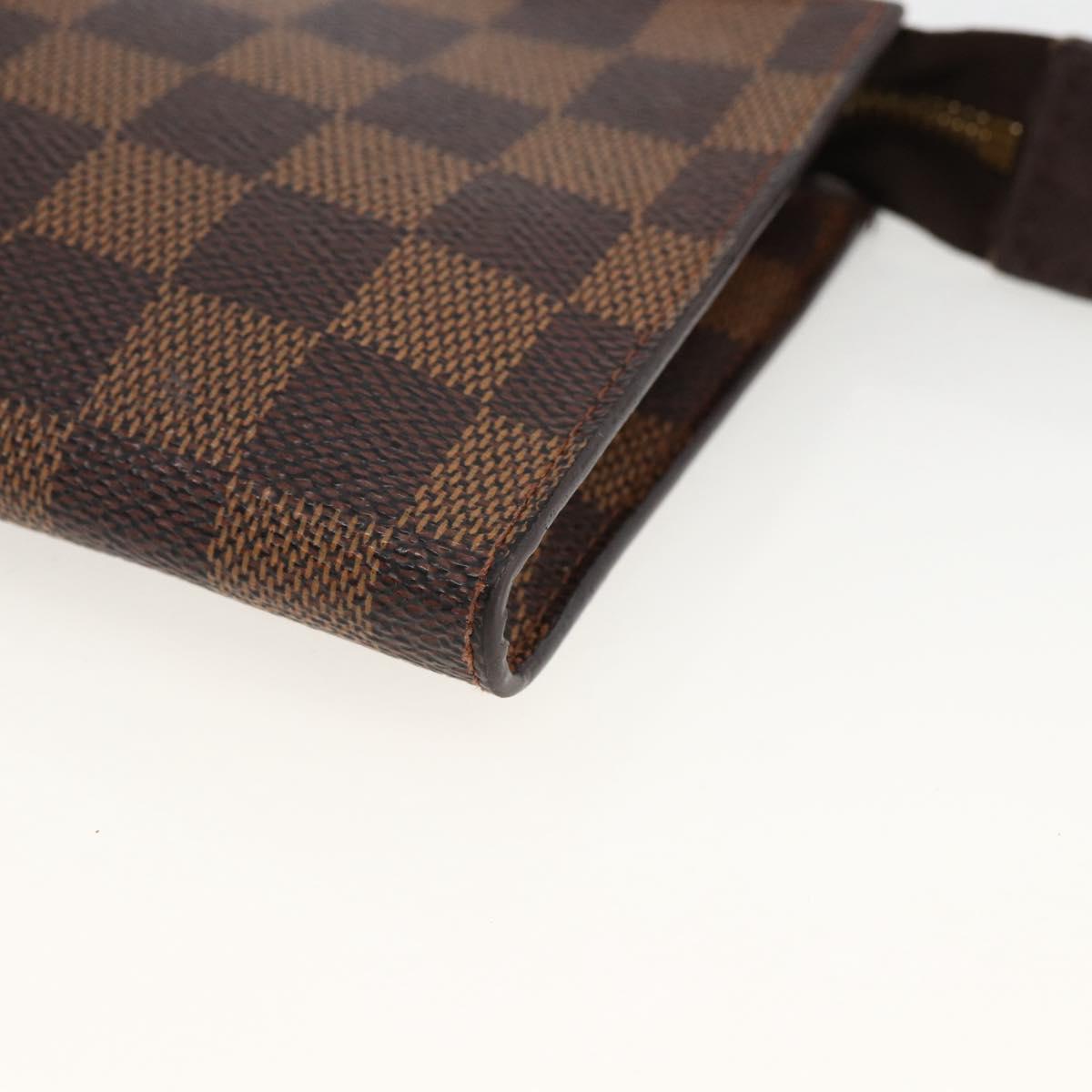 LOUIS VUITTON Damier Ebene Marais Pouch LV Auth 173717