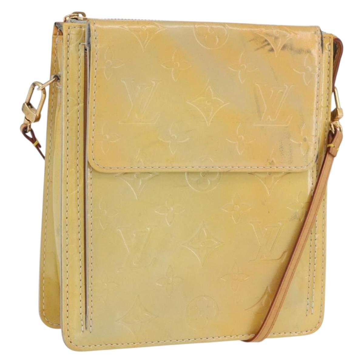 LOUIS VUITTON Monogram Vernis Motto Accessory Pouch Gris M91030 LV Auth 173732