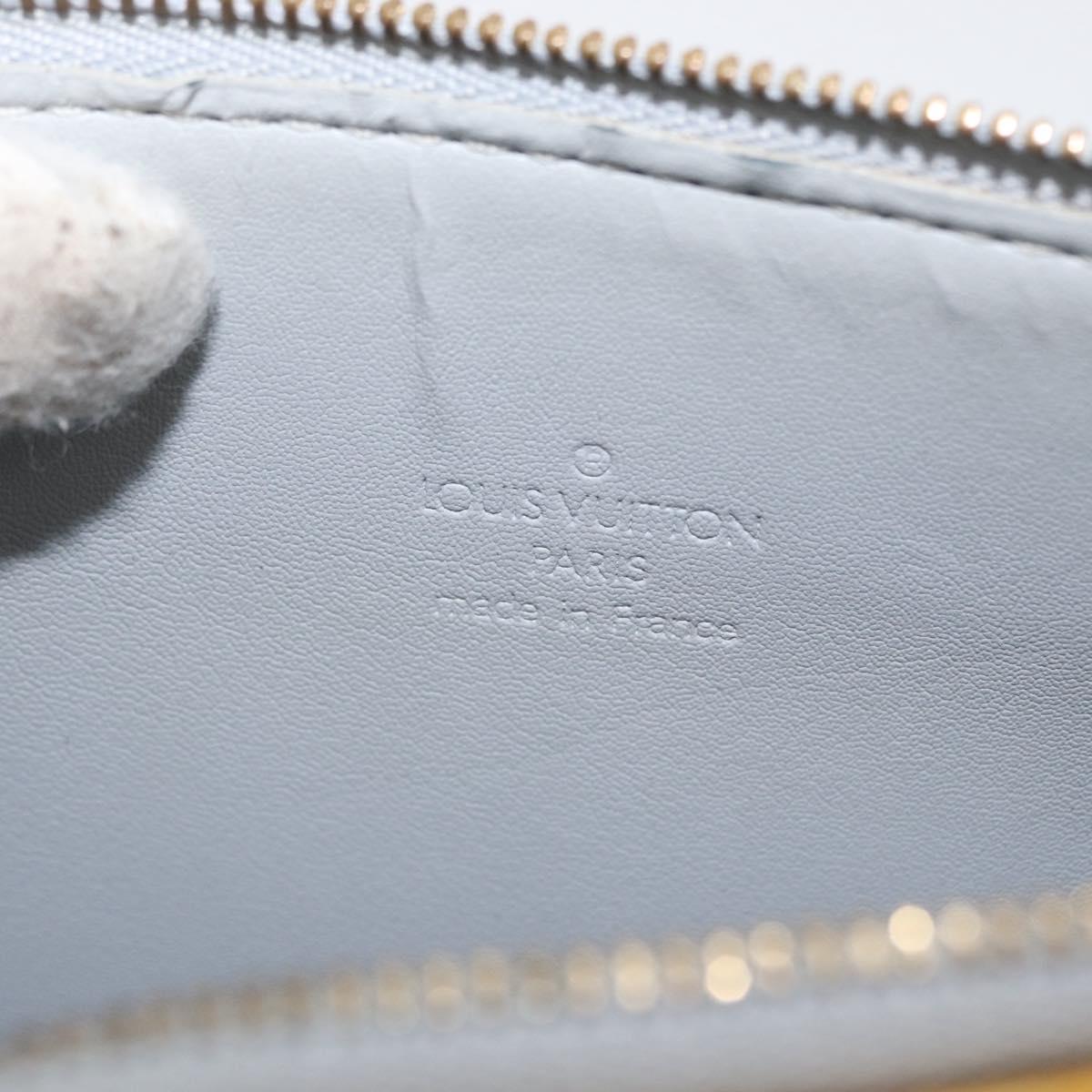 LOUIS VUITTON Monogram Vernis Motto Accessory Pouch Gris M91030 LV Auth 173732