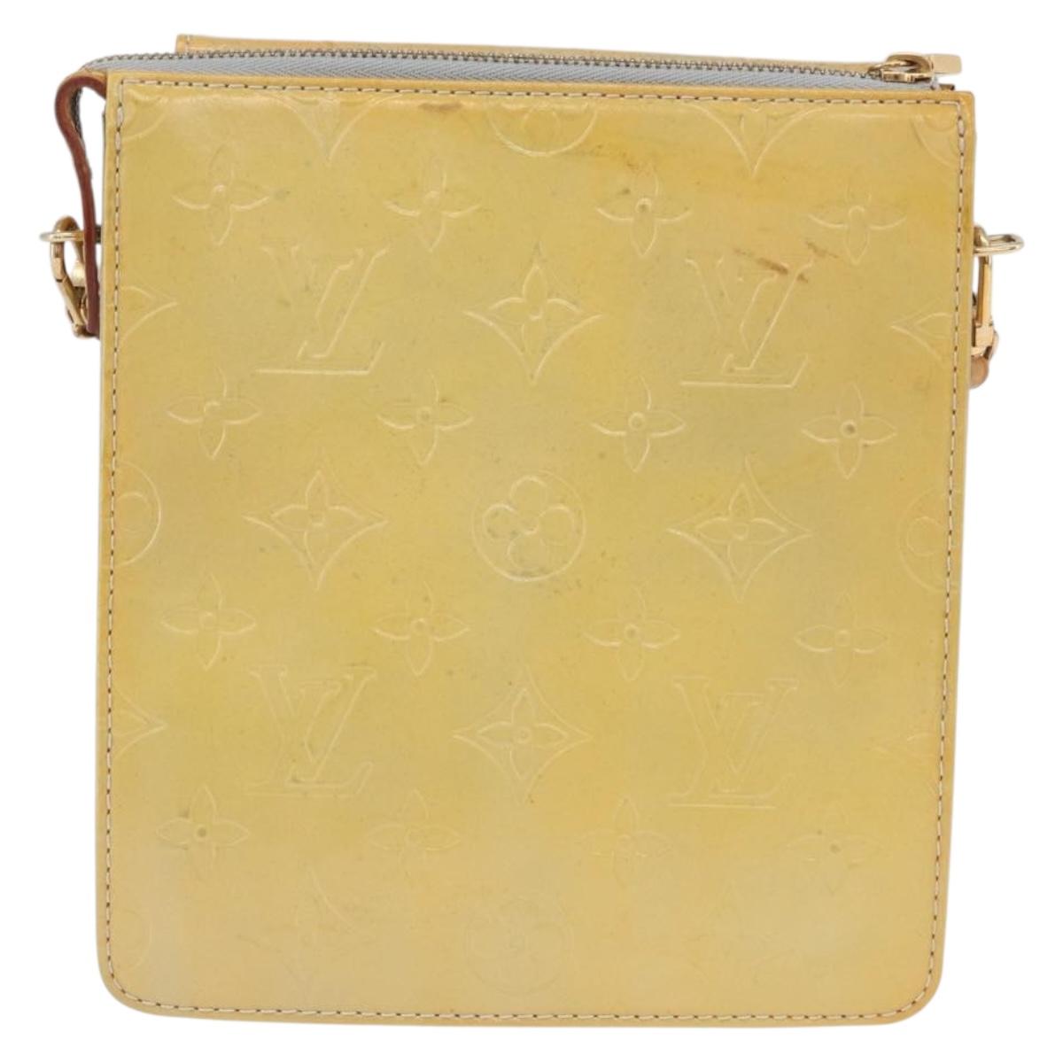 LOUIS VUITTON Monogram Vernis Motto Accessory Pouch Gris M91030 LV Auth 173732