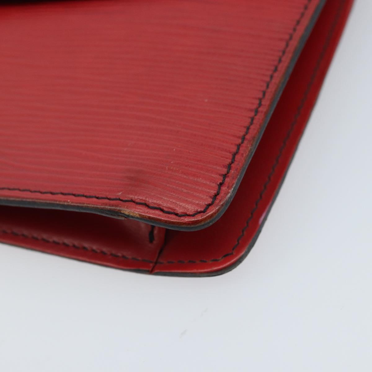 LOUIS VUITTON Epi Montagne 20 Clutch Bag Red LV Auth 173743