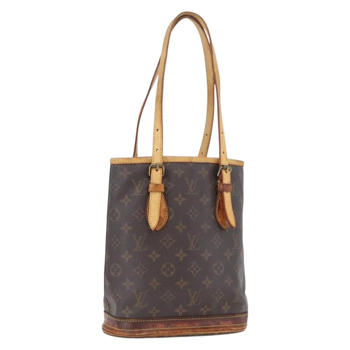 LOUIS VUITTON Monogram Bucket PM Shoulder Bag M42238 LV Auth 173765