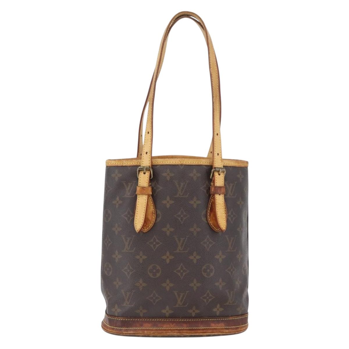 LOUIS VUITTON Monogram Bucket PM Shoulder Bag M42238 LV Auth 173765