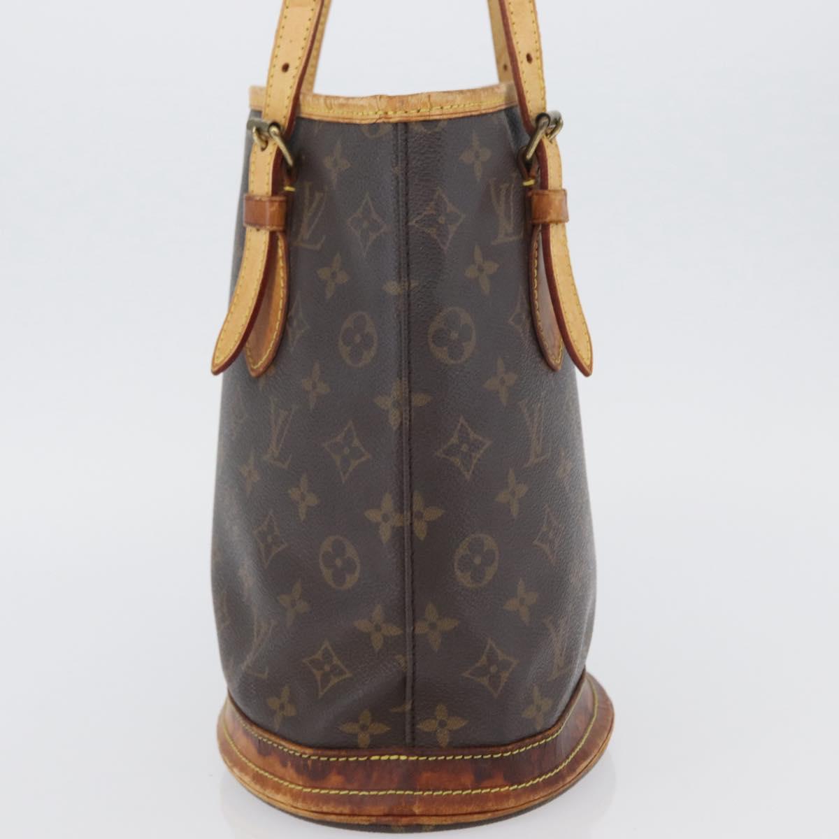 LOUIS VUITTON Monogram Bucket PM Shoulder Bag M42238 LV Auth 173765