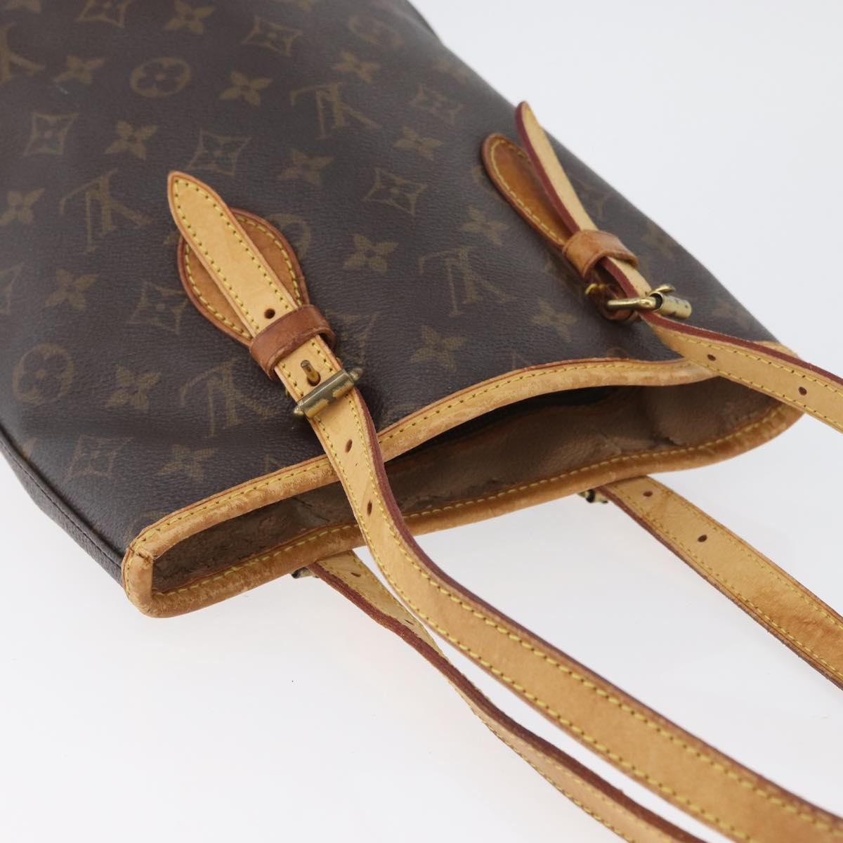LOUIS VUITTON Monogram Bucket PM Shoulder Bag M42238 LV Auth 173765