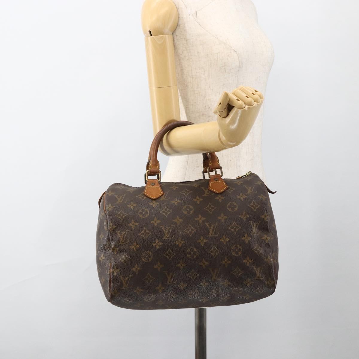 LOUIS VUITTON Monogram Speedy 30 Hand Bag M41526 LV Auth 173767