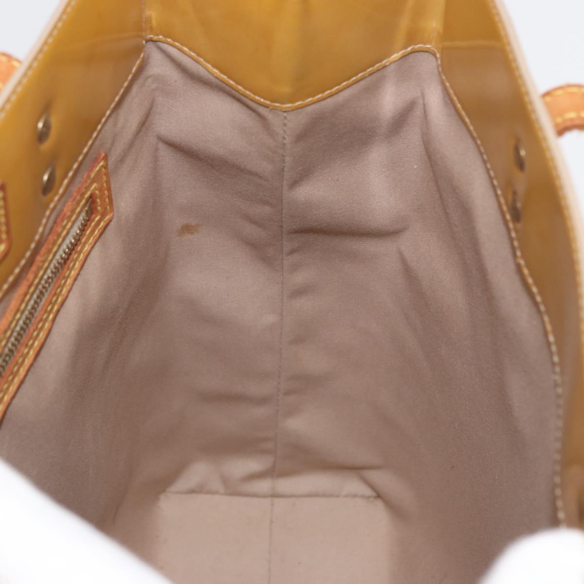 LOUIS VUITTON Monogram Vernis Reade MM Hand Bag Beige M91141 LV Auth 173771