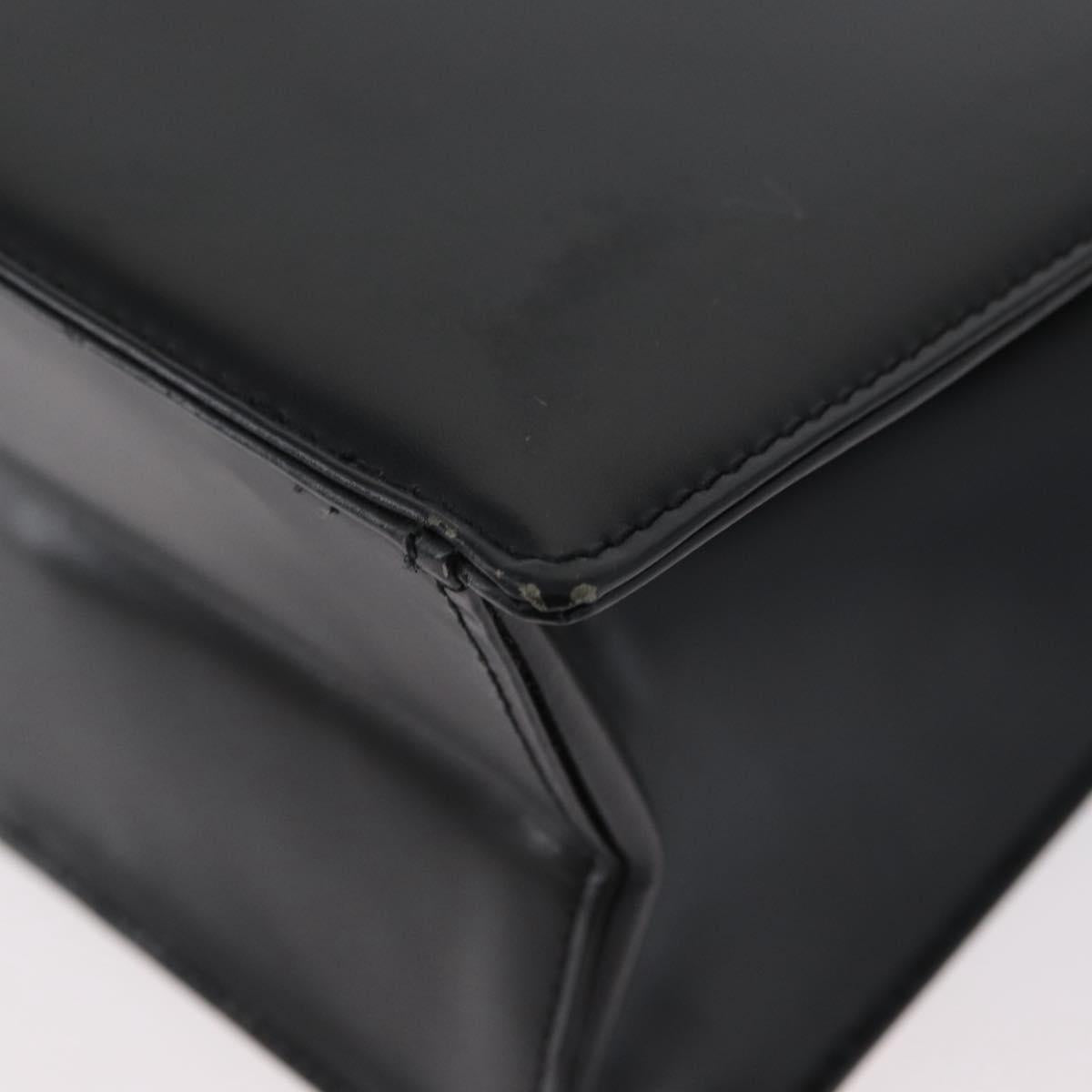 GIVENCHY Hand Bag Leather 2way Black Gold Auth 173799